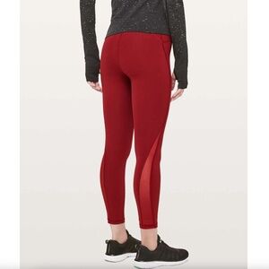 Lululemon Train Times 7/8 Pant 25", Dark Sport Red